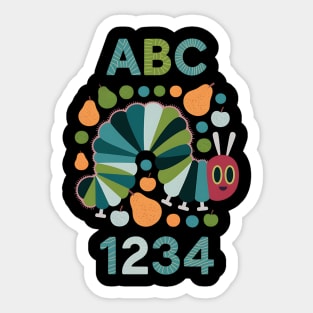 Cute Hungry Caterpillar Funny Book For Men Women Kids Sticker